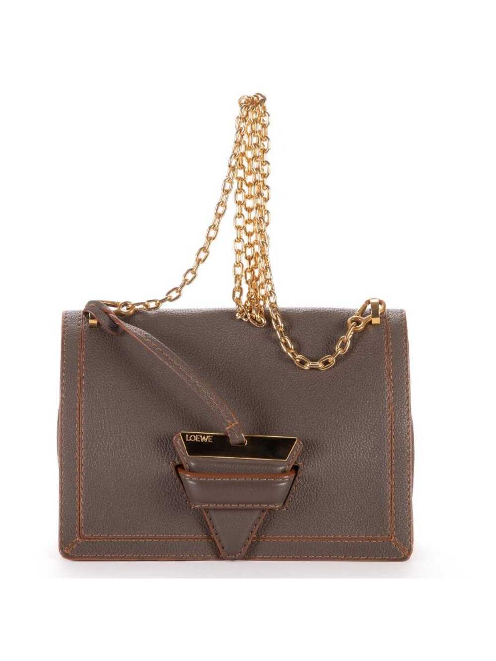 Loewe Medium Barcelona Gray Smooth Calfskin